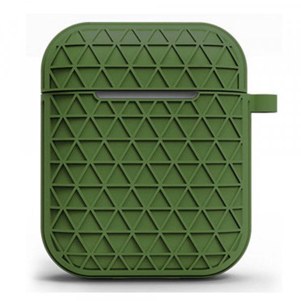 Wholesale Net Mesh Design Hybrid Protective Case Cover for Apple Airpods 2 / 1 (Green)